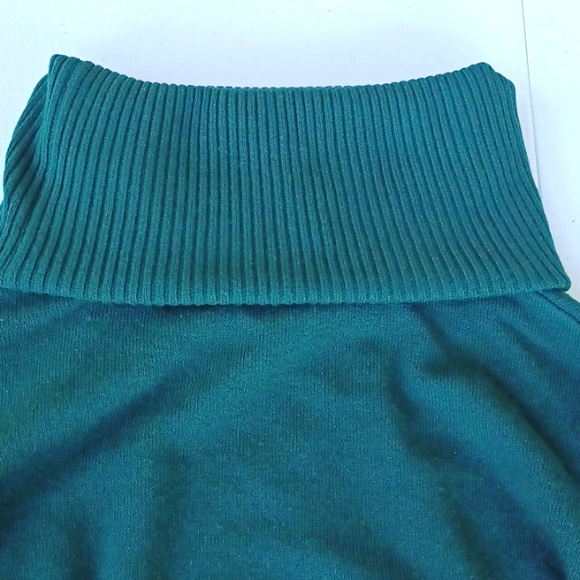 French Connection Women's Sz Small Dark Green Turtleneck Sweater - Picture 10 of 14